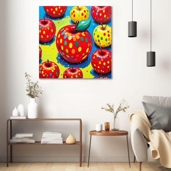 Abstract Apples in Kusama Style
