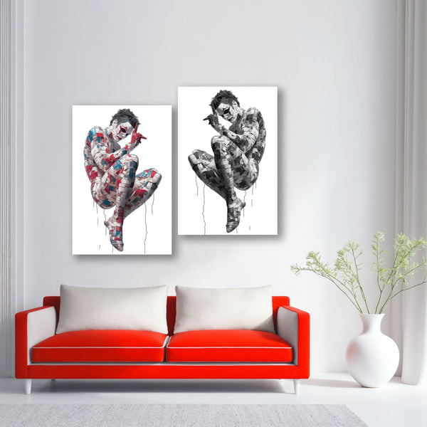 Multi-colors Clowns, Set of 2