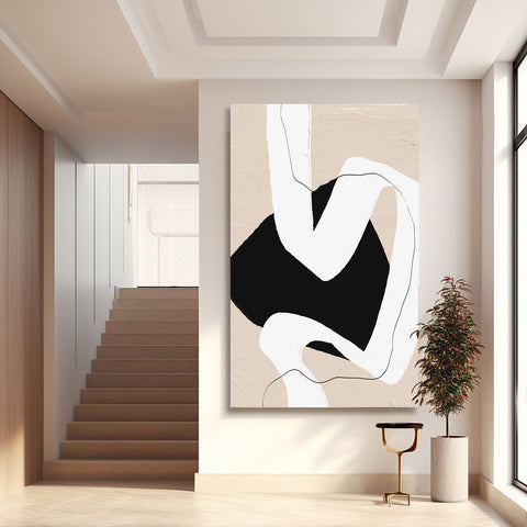 Abstract Art in Beige