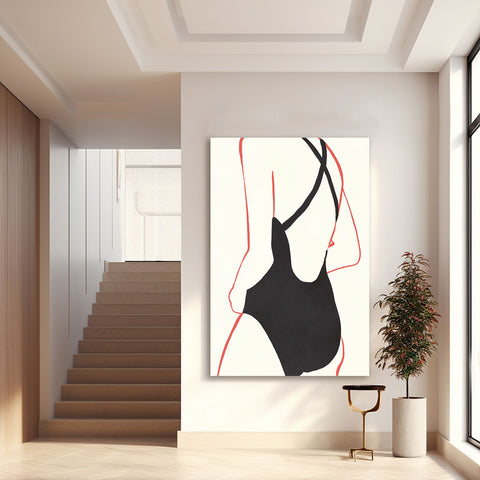Swimmer Girl, Sketch Drawing