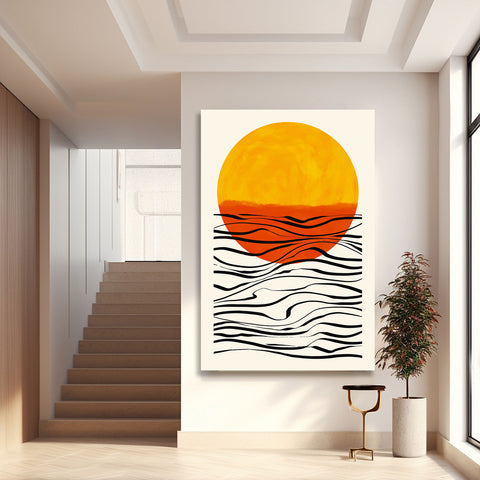 Sunset, Abstract Painting