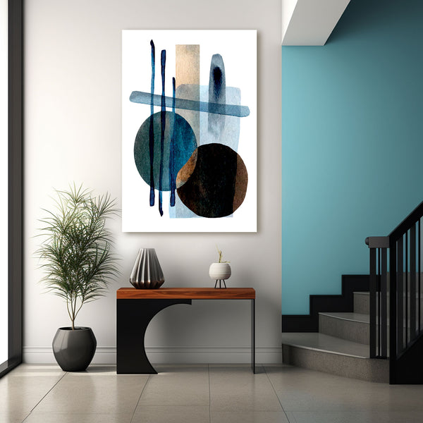 Abstract Watercolor Art Set  in Brown