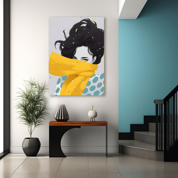 Yellow Scarf, Woman Portrait
