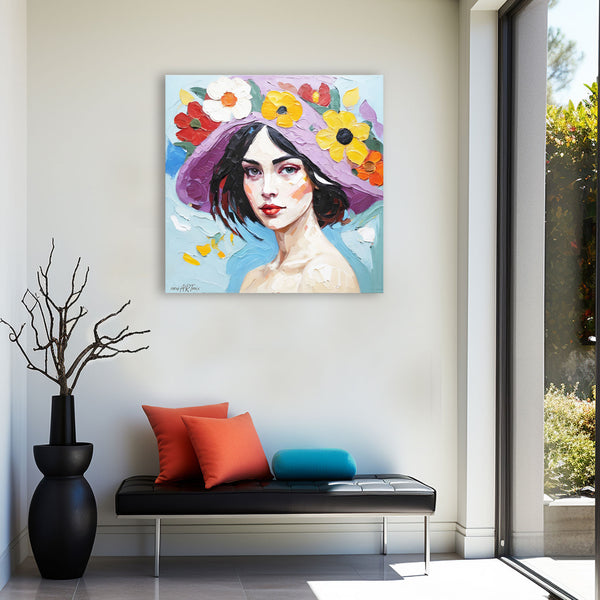 Robert Delaunay Inspired Woman Portrait