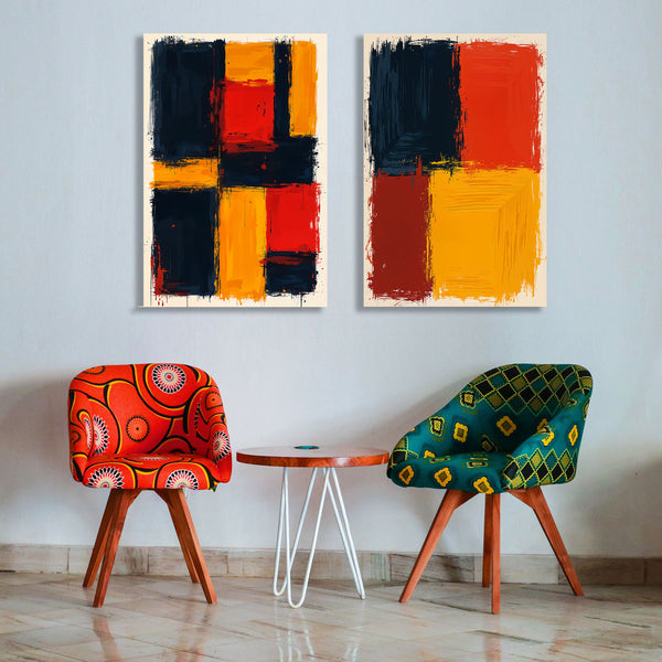 Brushstroke Modern Design, Set of 2