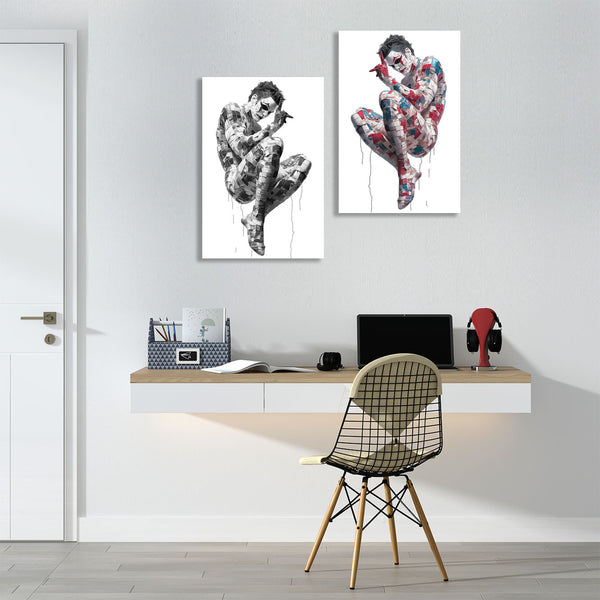 Multi-colors Clowns, Set of 2