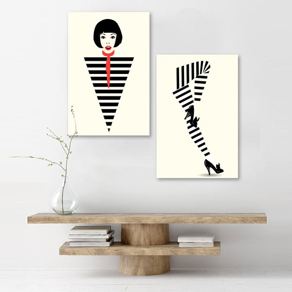 Fashion Girl Set of Arts, Digital Art