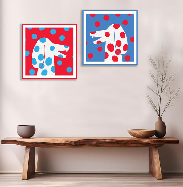Happy Dog, SET of 2
