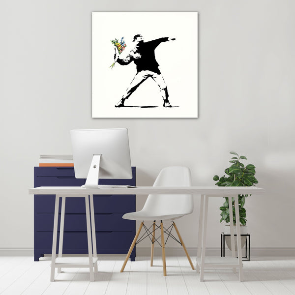 Banksy Thrower Flower Bomber, Graffiti