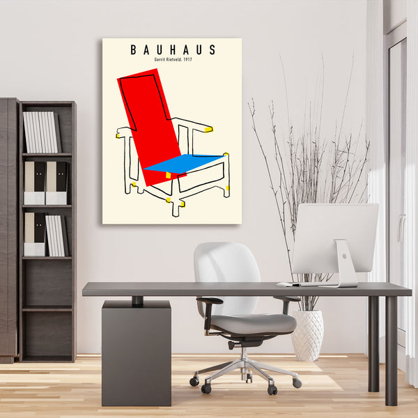 Bauhaus Beach Chair Poster Gerrit Rietveld, Digital Art