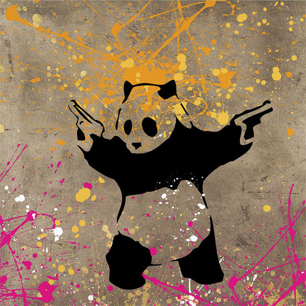 Banksy Panda with Gun, Graffiti