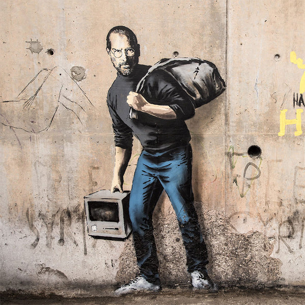Steve Jobs Portrait in Calais, Graffiti