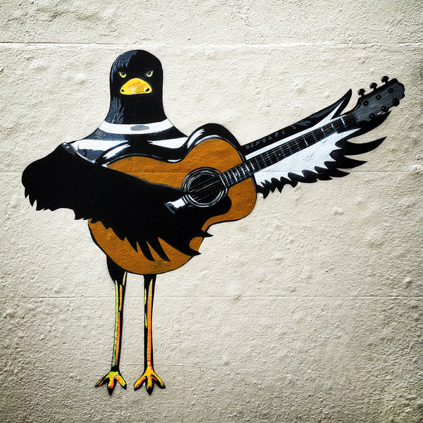 Bird with Guitar, Street Art