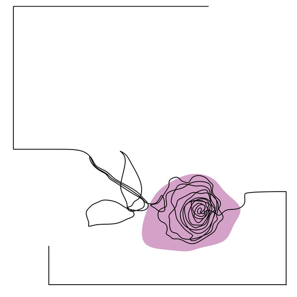 Rose, One Line Minimalistic Drawing