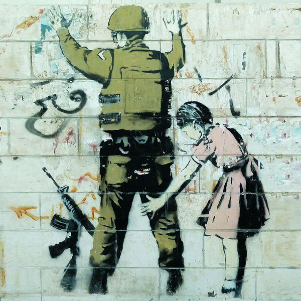 Banksy, Girl and Soldier, Graffiti