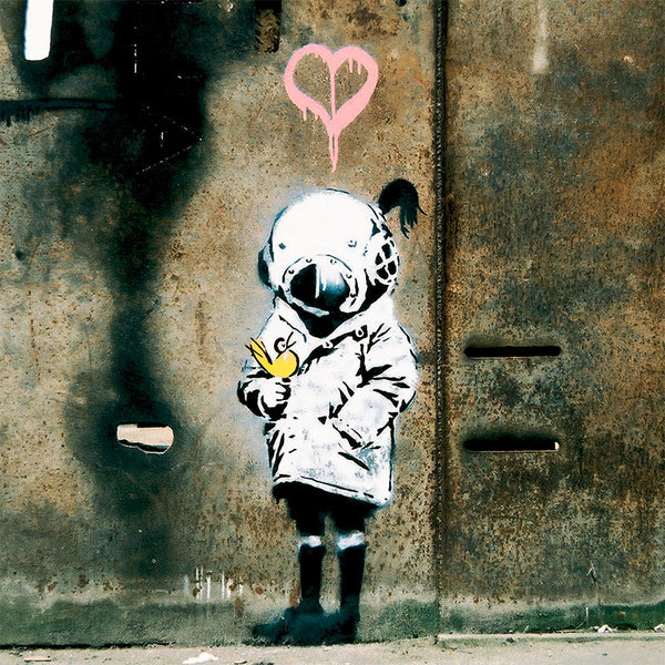 Banksy Girl with Yellow Bird, Street Art