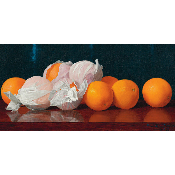 Wrapped Oranges On Tabletop, Reproduction