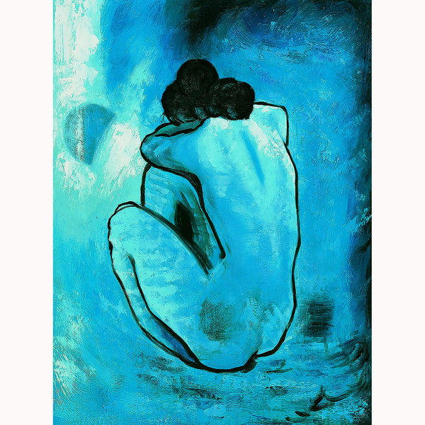Blue Nude Picasso Inspired, Painting