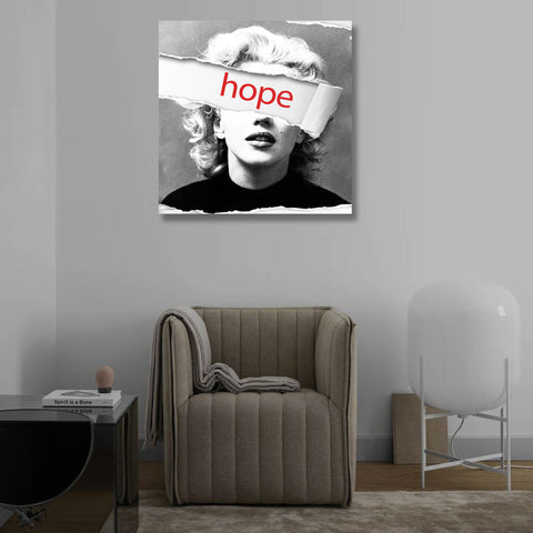 Marilyn Monroe Portrait with Quotes, Digital Art