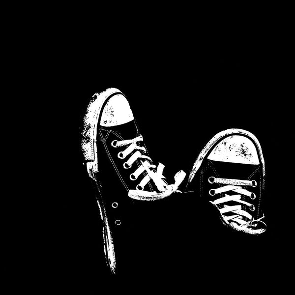 Sneakers on Black Background