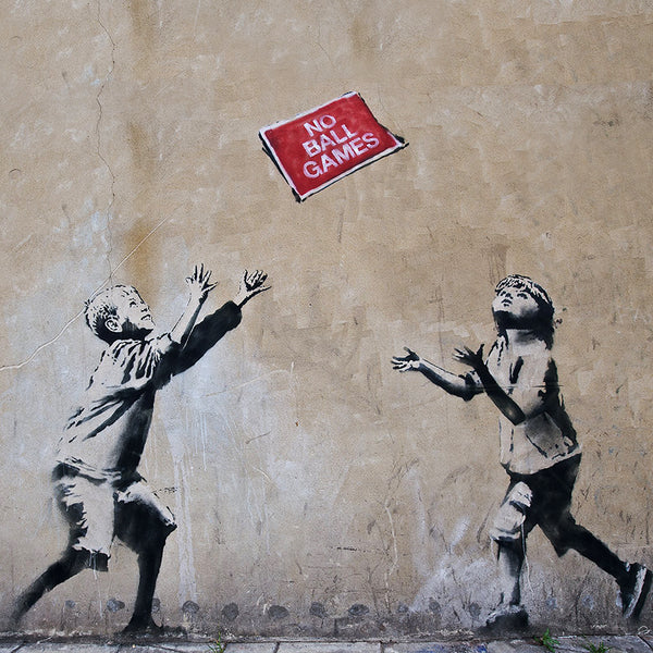 Banksy No Ball Games, Graffiti