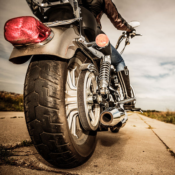 Biker Motorcycle – Photo on Metal