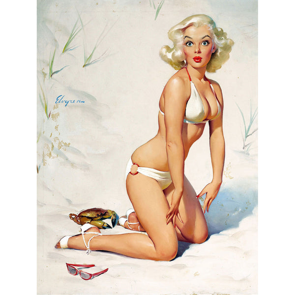 Pin-Up Girl, Crab And Sand