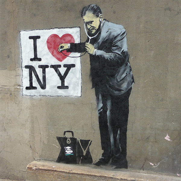 Banksy I love NY, Graffiti
