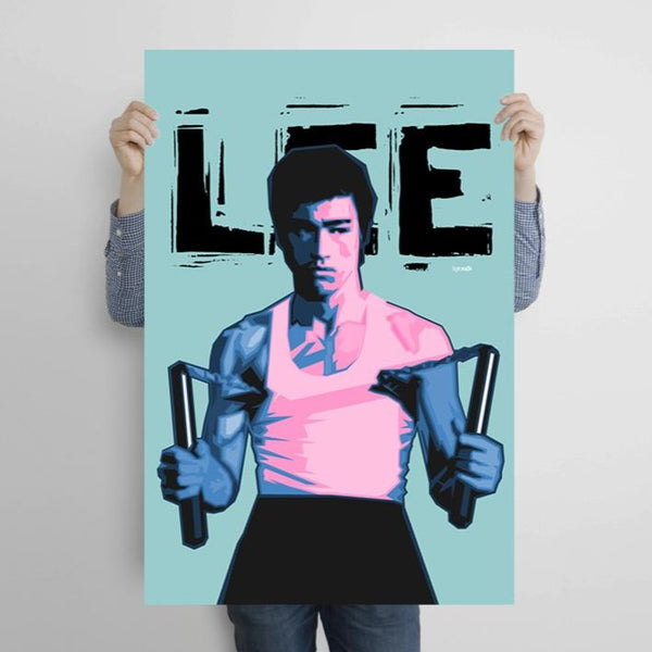 Bruce Lee With Nunchucks (2), Digital Art
