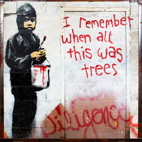Banksy I Remember When All This Was a Trees, Graffiti