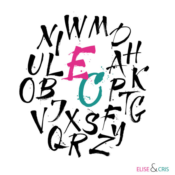 Initials Art – Playing with Letters, Digital Customized Art