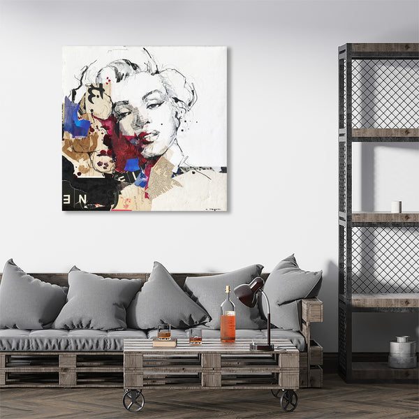 Marilyn Monroe (3), Collage/Watercolor