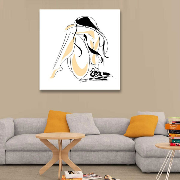 Sexy Woman Sketch – Extra Large Metal Art