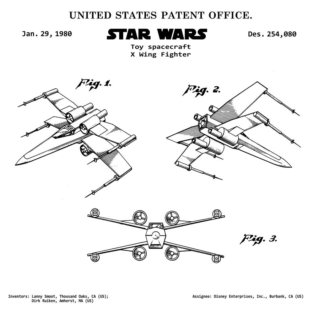 STAR WARS Vehicles Spacecraft X Wing Fighter  (1980, Inventors: Lanny Smoot, Dirk Ruike