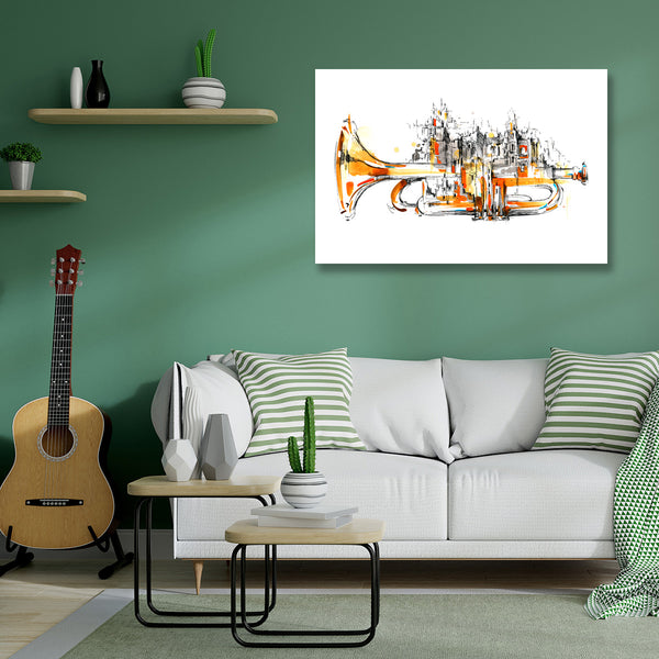 City (Trumpet), Modern Abstract Art, Reproduction