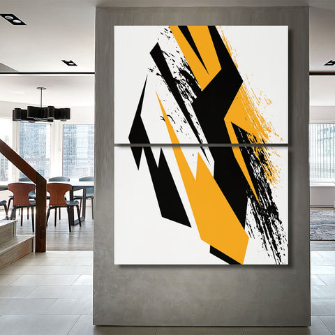 Abstract Black/Yellow Composition, Digital art