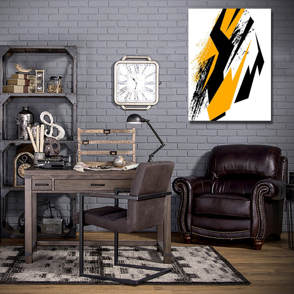 Abstract Black/Yellow Composition, Digital art