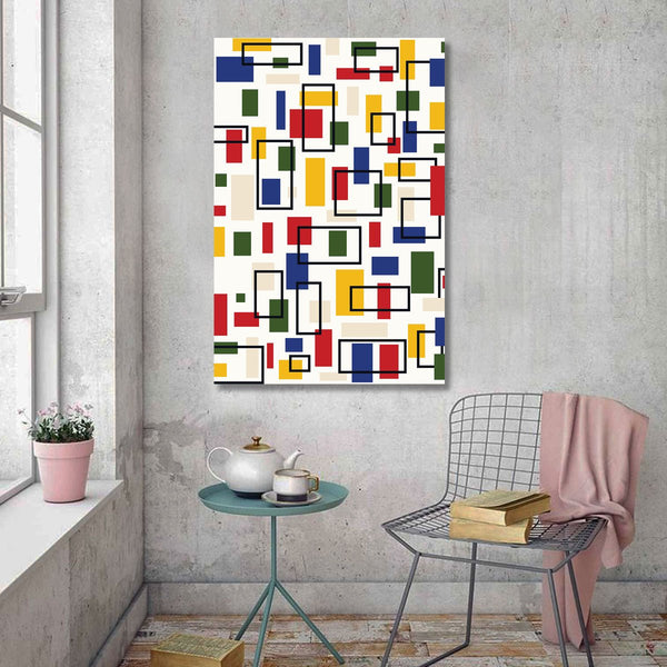 Abstract Composition in P. Mondrian style | newARTmix