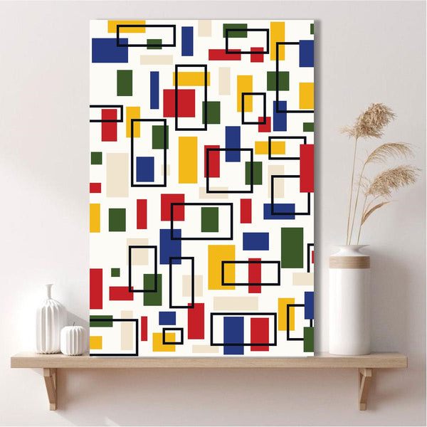 Abstract Composition in Piet Mondrian style, Digital Version