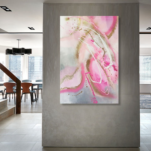 Abstract Composition in Pink, Painting