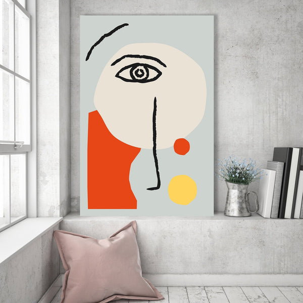 Abstract Face in Matisse Style, Digital Art