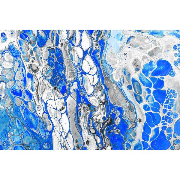 Abstract Marble Pattern in Blue, Digital Art