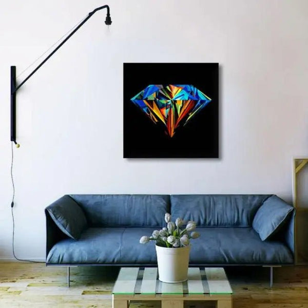 Abstract Multi-Color Diamond, Digital Art