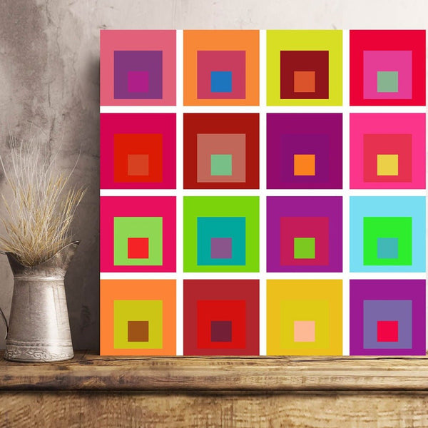 Abstract Squares Josef Albers Inspired, Digital Art