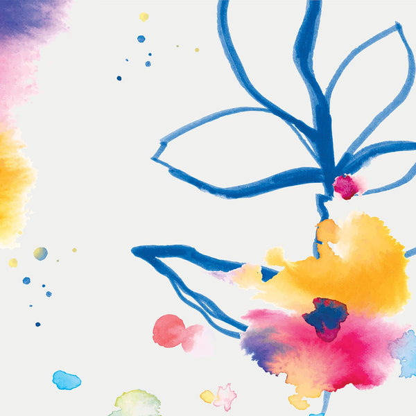 Abstract Watercolor Flowers, Digital Art
