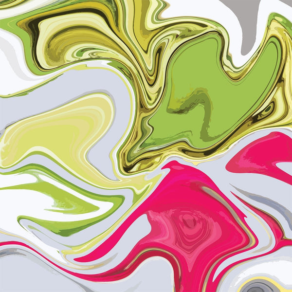 Abstract Watercolor Marble Pattern in Red/Green, Digital Art