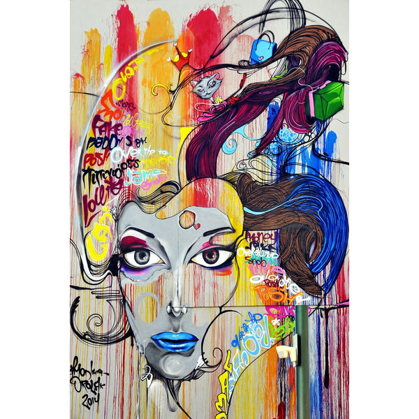 Abstract Woman Face, Street Art