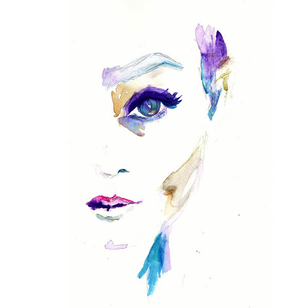 Abstract Woman Portrait 1, Watercolor
