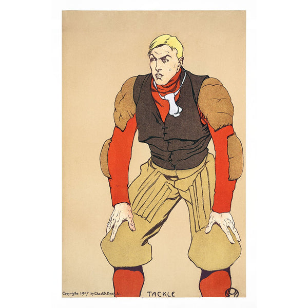American Football Player, Vintage Poster