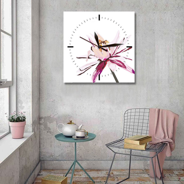 Art CLOCK, Pink Lotus